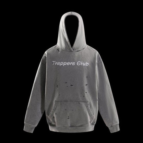 Trappers Club Oversized Distressed Hoodie